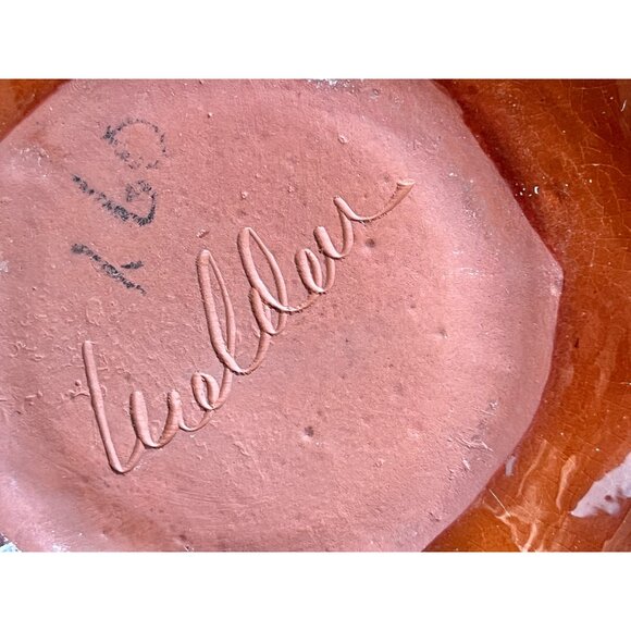 Signed Weldon Ceramic Trinket Dish With Hand-Painted Bird & Scribed Marriage Quo - Picture 7 of 10